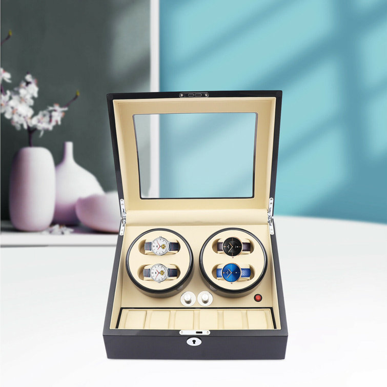 Latitude Run Automatic Watch Winder Box Double Rotating Watch